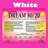 Quilters Dream: 80 Cotton/20 Poly - White - Select: Mid Loft Batting