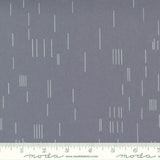 Celestial Aluminium - Strokes Dash Lines - Yardage