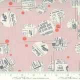 Celestial Rose Quartz - News Dropping Dot Circle Newspaper - Yardage - Yardage