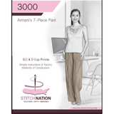 Stitch Nation - Fit 2 Stitch CLASS #1 - #3000 Armani 7- Piece Pant Pattern