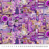 Purple Collage Yardage