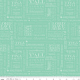 Southern Charm Text Mint C17443 Yardage