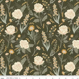 Hedgerow Haven - Cottage Floral Green Yardage