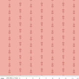 Hedgerow Haven - Floral Stripe Grapefruit Yardage