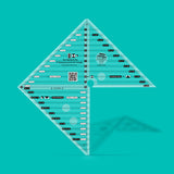 Creative Grids 6in Flying Geese, 45, & 90 Degree Triangle Ruler