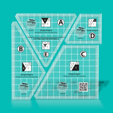 Creative Grids 6" Scrap Crazy Templates Quilt Ruler