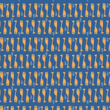 Cotton+Steel Basics - Wonderful World - Giraffe Parade - True Blue Yardage