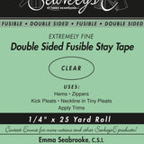 Double sided Fusible Stay Tape - .25in - Extremely Fine Clear