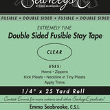 Double sided Fusible Stay Tape - .25in - Extremely Fine Clear