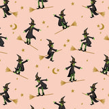 Halloween - Wicked Witches - Blush Metallic Fabric - Bolt