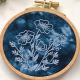 Cyanotype Florals Embroidery Kit