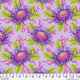 Tula Pink Friends & Anemones - Ultraviolet || Floral Reef
