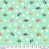 Tula Pink School Crossing - Seafoam || Floral Reef Yardage