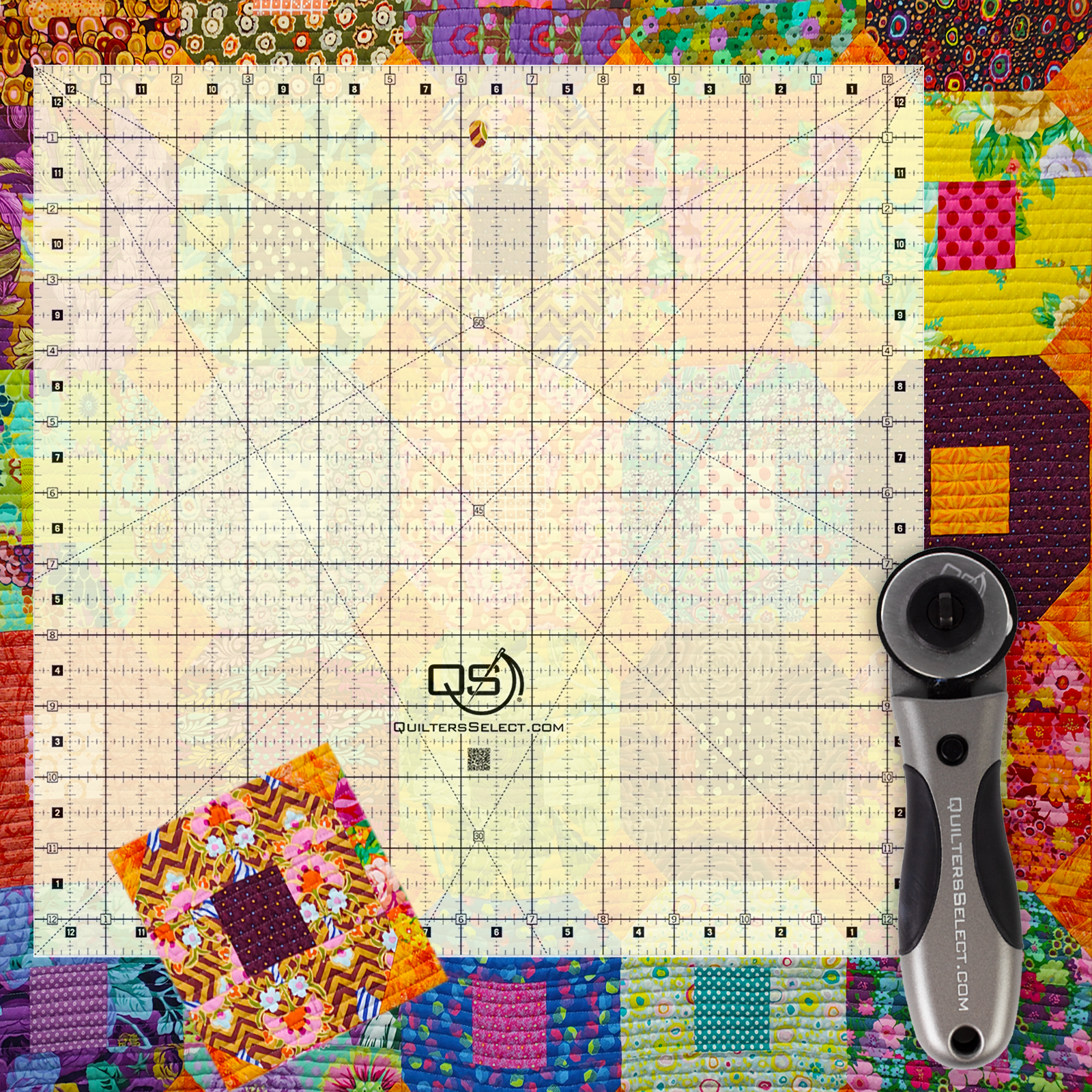 Quilters Select Square Quilting Rulers (1/2" #'s)
