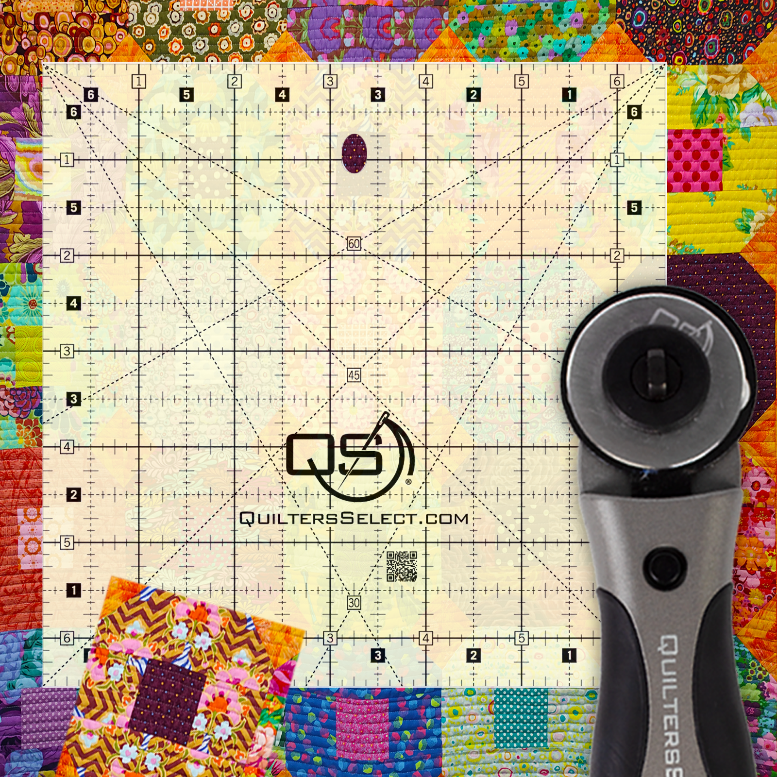 Quilters Select Square Quilting Rulers (1/2" #'s)