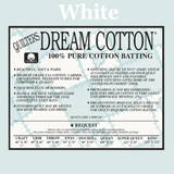 Quilters Dream: 100% Cotton - White - Request: Light Loft Batting