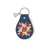 Leather Circle Key Chain Independence
