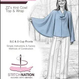 Stitch Nation - CLASS #2 Pattern ZZ's knit Cowl top and wrap