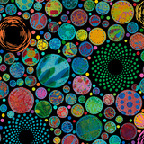 Wings of Wonder Circle Pop Black Yardage