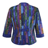 FFQ Batik Blues Fleece-Based Jacket Pattern