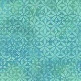 Boho Blooms - Turquoise Petal Grid - Yardage