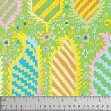 Kaffe Fassett Green Striped Heraldic - Yardage